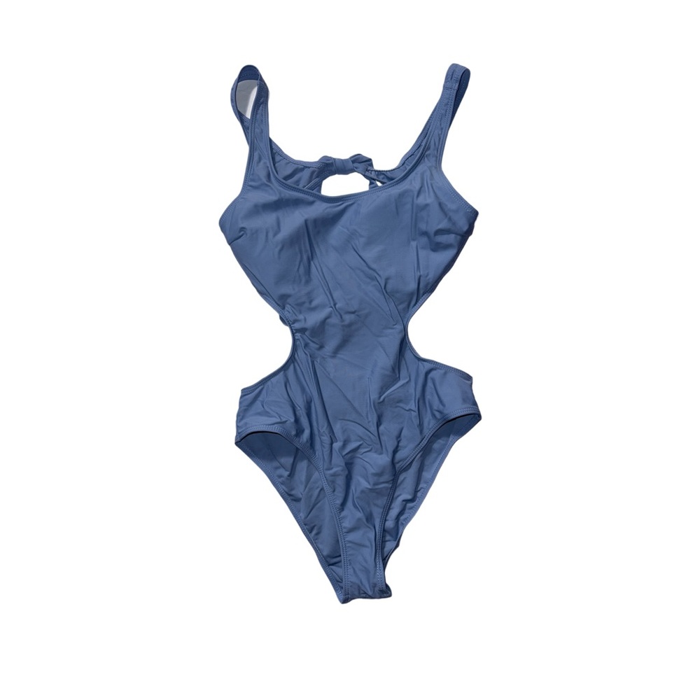 Cut-Out One-Piece Swimsuit in Slate Blue